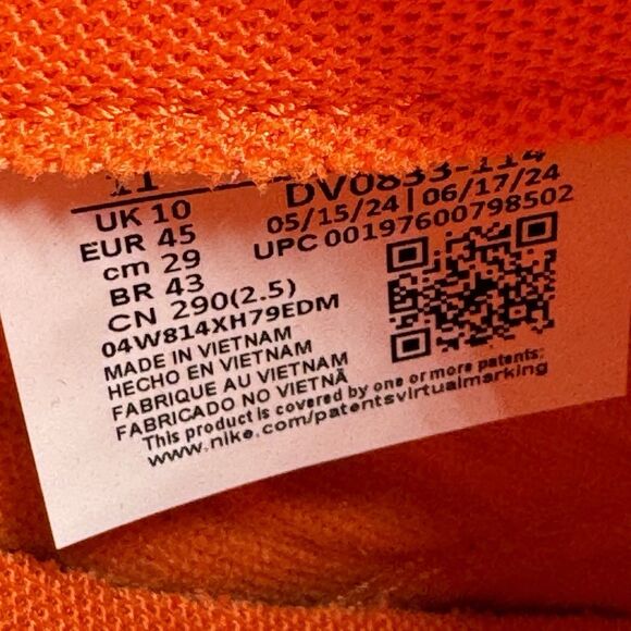 Nike Dunk Low Retro Cosmic Clay Sz 11 Orange White Syracuse Sneakers DV0833-114 - Picture 9 of 11